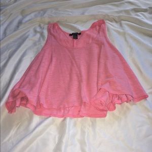 cropped pink tank top